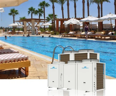 Komerciāls gaisa avota baseina siltumsūknis